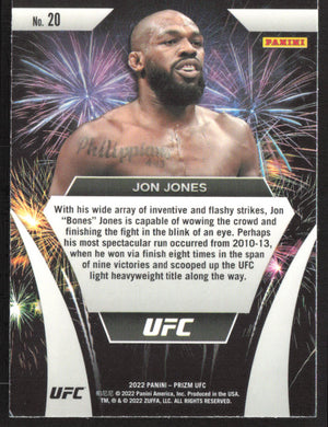 2022 Panini Prizm UFC #20 Jon Jones Fireworks