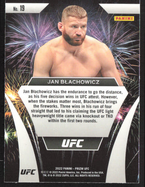 2022 Panini Prizm UFC #19 Jan Blachowicz Fireworks