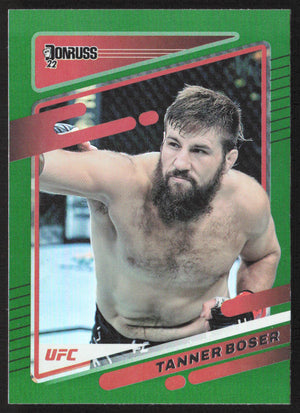 2022 Donruss UFC #182 Tanner Boser Green Flood