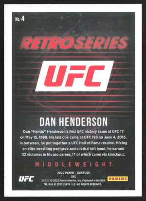 2022 Donruss UFC #4 Dan Henderson Retro Series