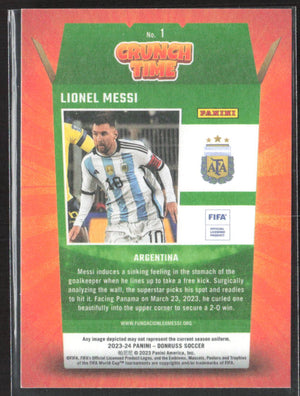 2023-24 Panini Donruss #1 Lionel Messi Crunch Time