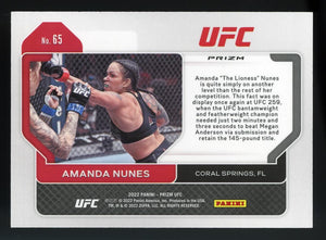 2022 Panini Prizm UFC #65 Amanda Nunes Hyper