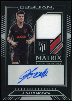 2019-20 Panini Obsidian #MX-AMO Alvaro Morata Matrix Material Autos #/35