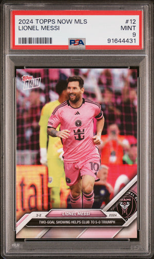 2024 Topps Now MLS Cert No. 91644431 #12 Lionel Messi PSA 9