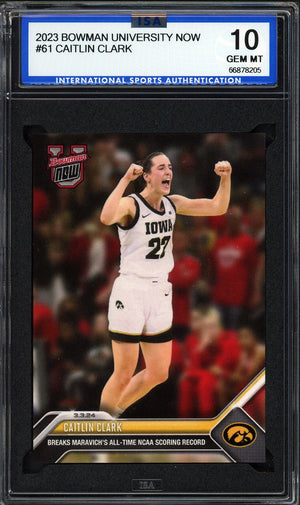 2023-24 Bowman U Now Topps #61 Caitlin Clark ISA 10