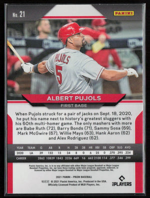 2021 Panini Prizm #21 Albert Pujols