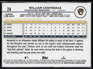 2024 Topps Chrome #24 William Contreras X-Fractor