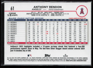 2024 Topps Chrome #61 Anthony Rendon