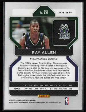 2021-22 Panini Prizm #251 Ray Allen #251 Green