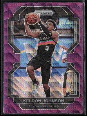 2021-22 Panini Prizm #210 Keldon Johnson Purple Wave