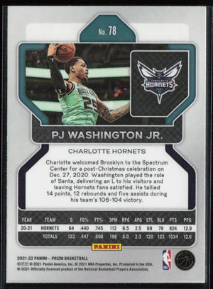 2021-22 Panini Prizm #78 PJ Washington Jr.