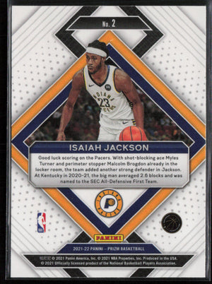 2021-22 Panini Prizm #2 Isaiah Jackson Emergent