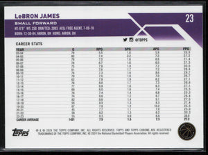 2023-24 Topps Chrome #23 Lebron James Blue Basketball Refractor