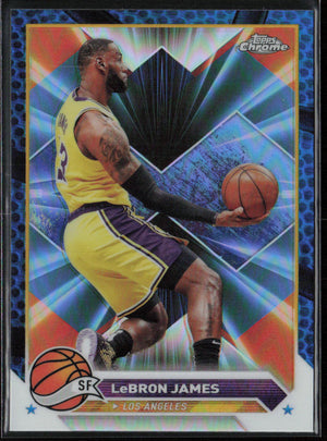 2023-24 Topps Chrome #23 Lebron James Blue Basketball Refractor