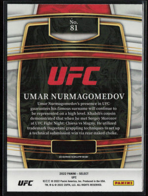 2022 Panini Select UFC #81 Umar Nurmagomedov #81