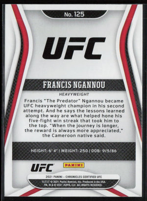 2021 Panini Chronicles UFC #125 Francis Ngannou Pink