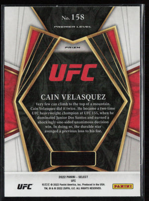 2022 Panini Select UFC #158 Cain Velasquez Silver Prizms