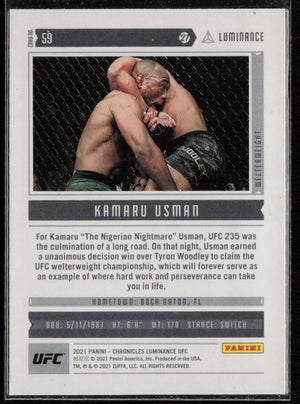 2021 Panini Chronicles UFC #59 Kamaru Usman