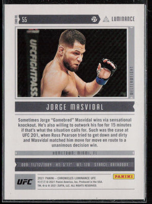 2021 Panini Chronicles UFC #55 Jorge Masvidal