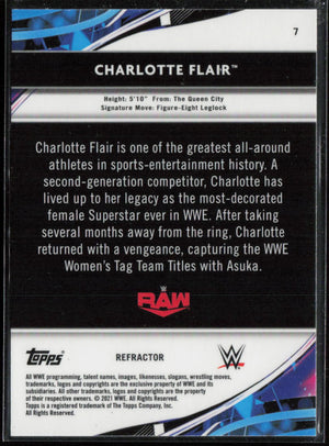 2021 Topps Finest WWE #7 Charlotte Flair