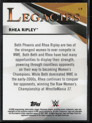 2021 Topps Finest WWE #L-9 Rhea Ripley