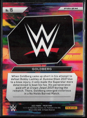 2022 Panini Prizm WWE #15 Goldberg WWE Next Level Green