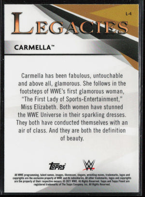 2021 Topps Finest WWE #L-4 Carmella Legacies