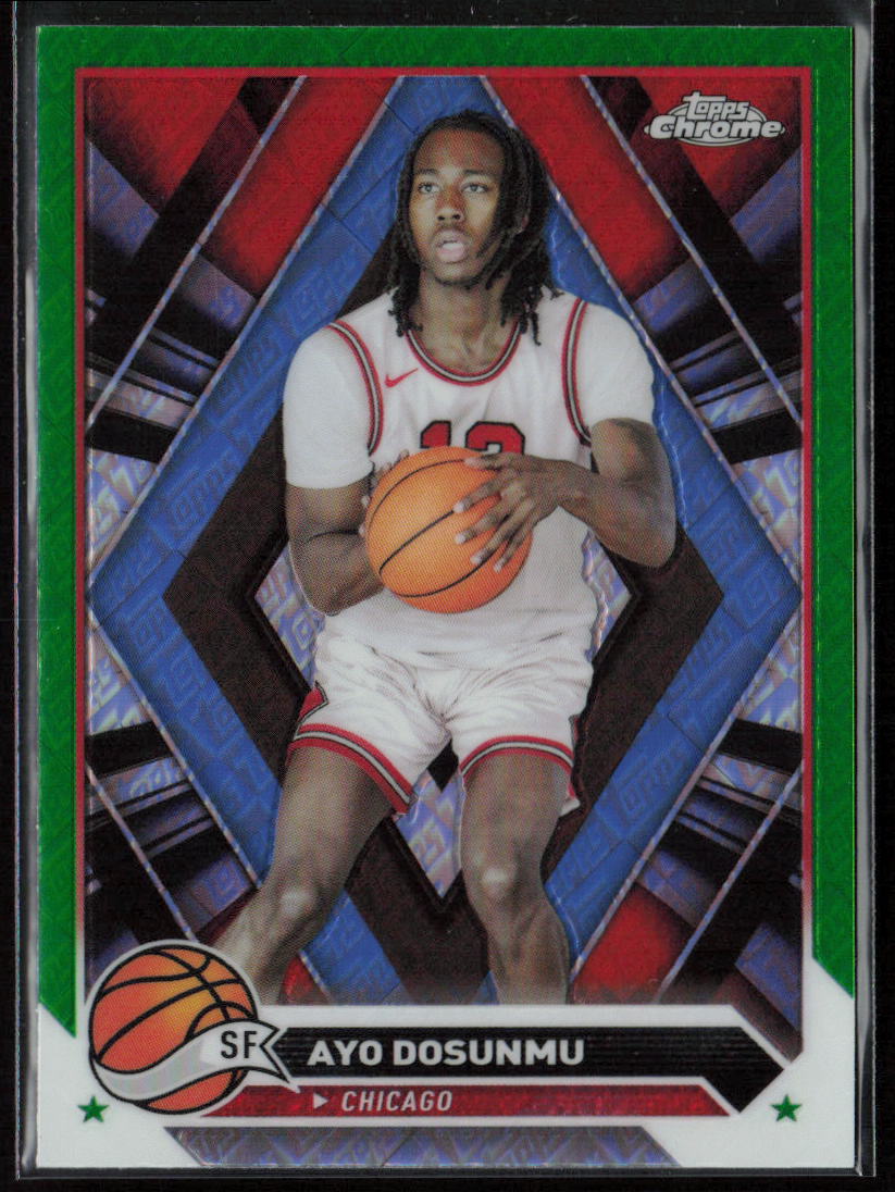 2024 Topps Chrome #156 Ayo Dosunmu Green Refractor