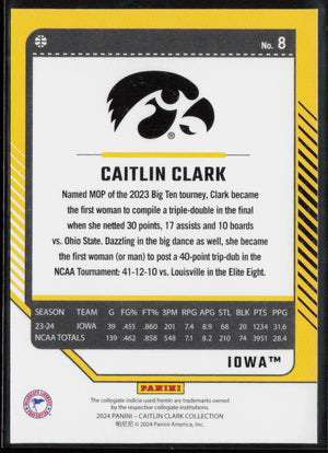 2024 Panini Caitlin Clark Collection #8 Caitlin Clark Metalized