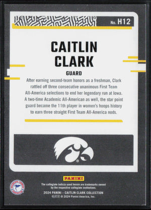 2024 Panini Caitlin Clark Collection #H12 Caitlin Clark Highlights Metalized