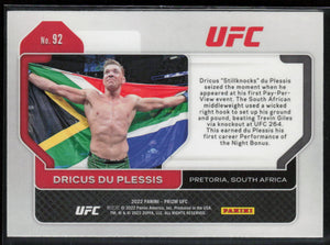 2022 Panini Prizm UFC #92 Dricus du Plessis 