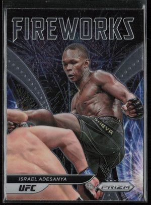 2022 Panini Prizm UFC #7 Israel Adesanya Fireworks