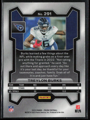 2023 Panini Prizm #291 Treylon Burks