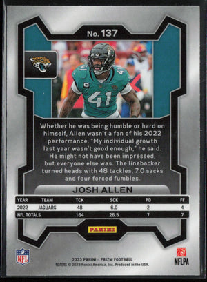 2023 Panini Prizm #137 Josh Allen