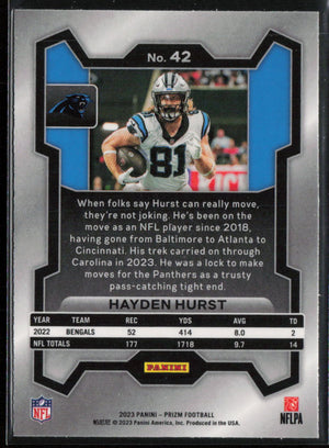 2023 Panini Prizm #42 Hayden Hurst