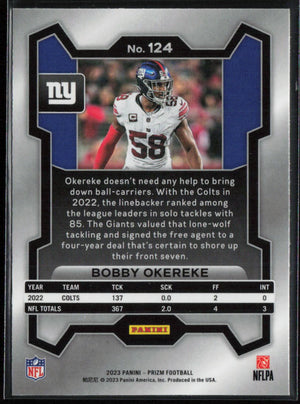 2023 Panini Prizm #124 Bobby Okereke