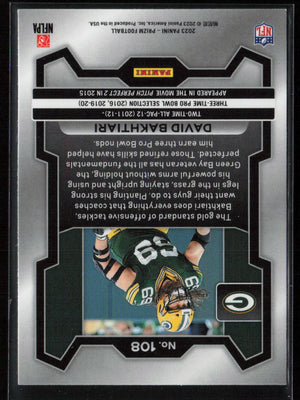 2023 Panini Prizm #108 David Bakhtiari