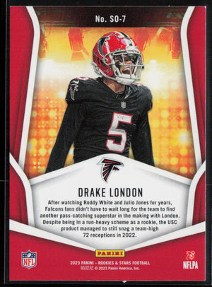 2023 Panini Rookies & Stars #SO-7 Drake London Standing Ovation