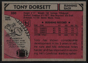 1980 Topps #330 Tony Dorsett