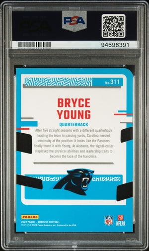 2023 Panini Donruss #311 Bryce Young Press Proof Silver Die-Cut /75 PSA 9