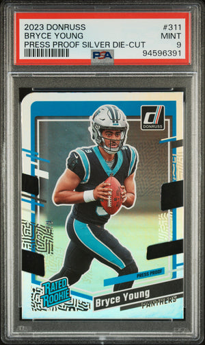 2023 Panini Donruss #311 Bryce Young Press Proof Silver Die-Cut /75 PSA 9