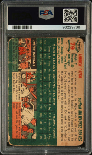 1954 Topps #79 Andy Pafko PSA 1