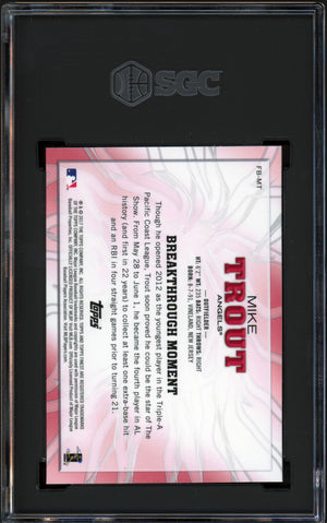 2017 Finest #FB-MT Mike Trout Finest Breakthroughs SGC 9