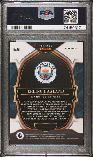 2022-23 Panini Select Premier League #61 Erling Haaland Red PSA 10