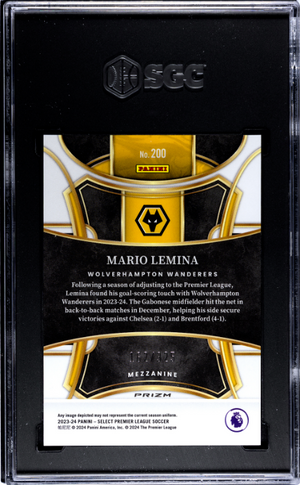 2023-24 Panini Select Premier League #200 Mario Lemina Pink Mojo Prizm SGC 10