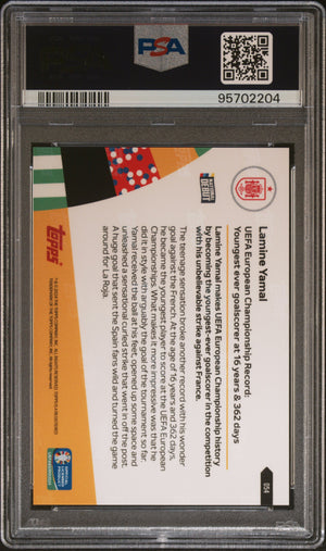 2024 Topps Now Uefa Euro #54 Lamine Yamal PSA 10