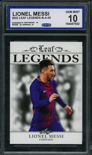 2022 Leaf #LA-05 Lionel Messi CCG 10