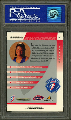 1997 Pinnacle Inside Wnba #26 Sheryl Swoopes PSA 9