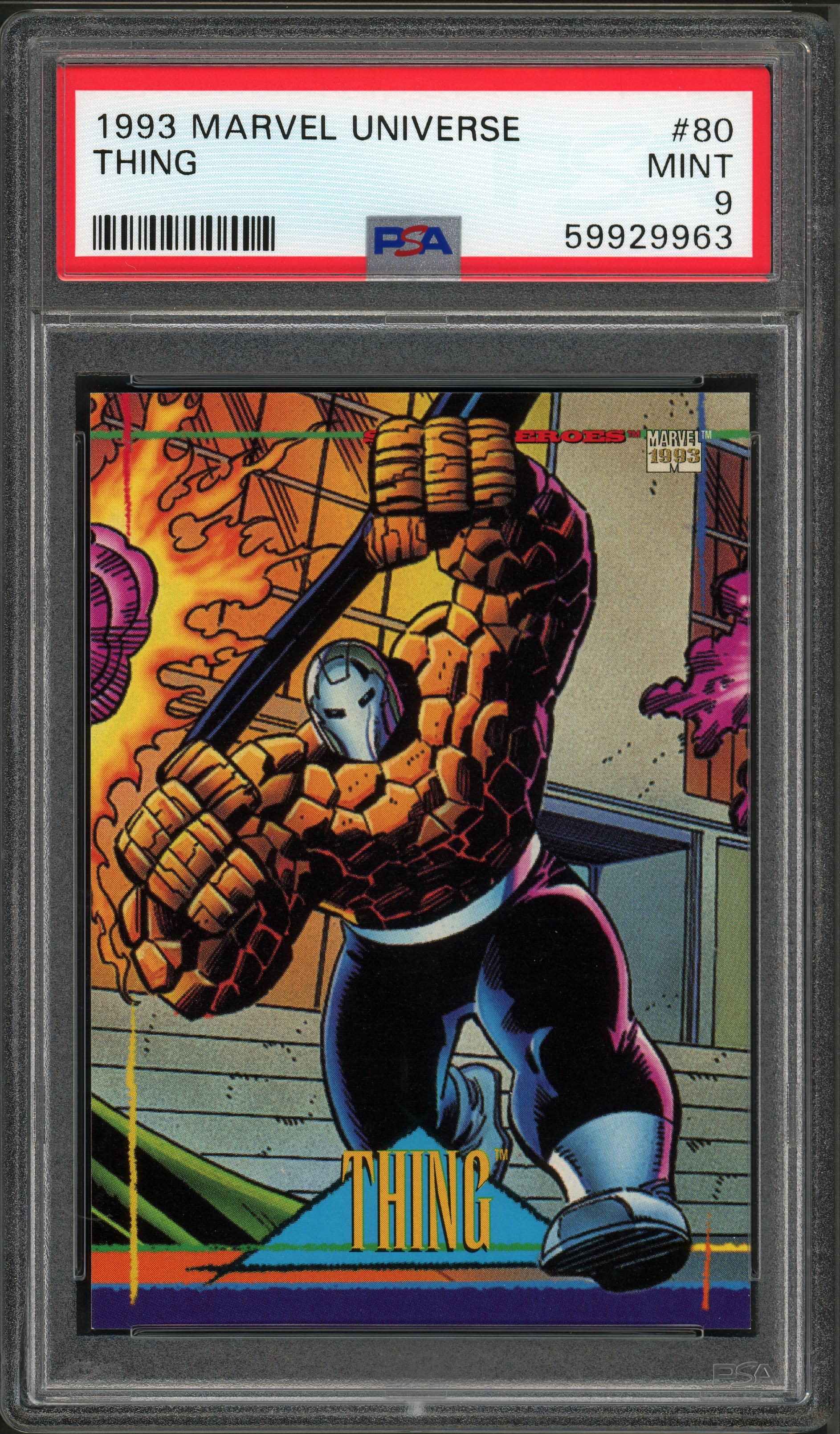 1993 Marvel Universe #80 Thing PSA 9