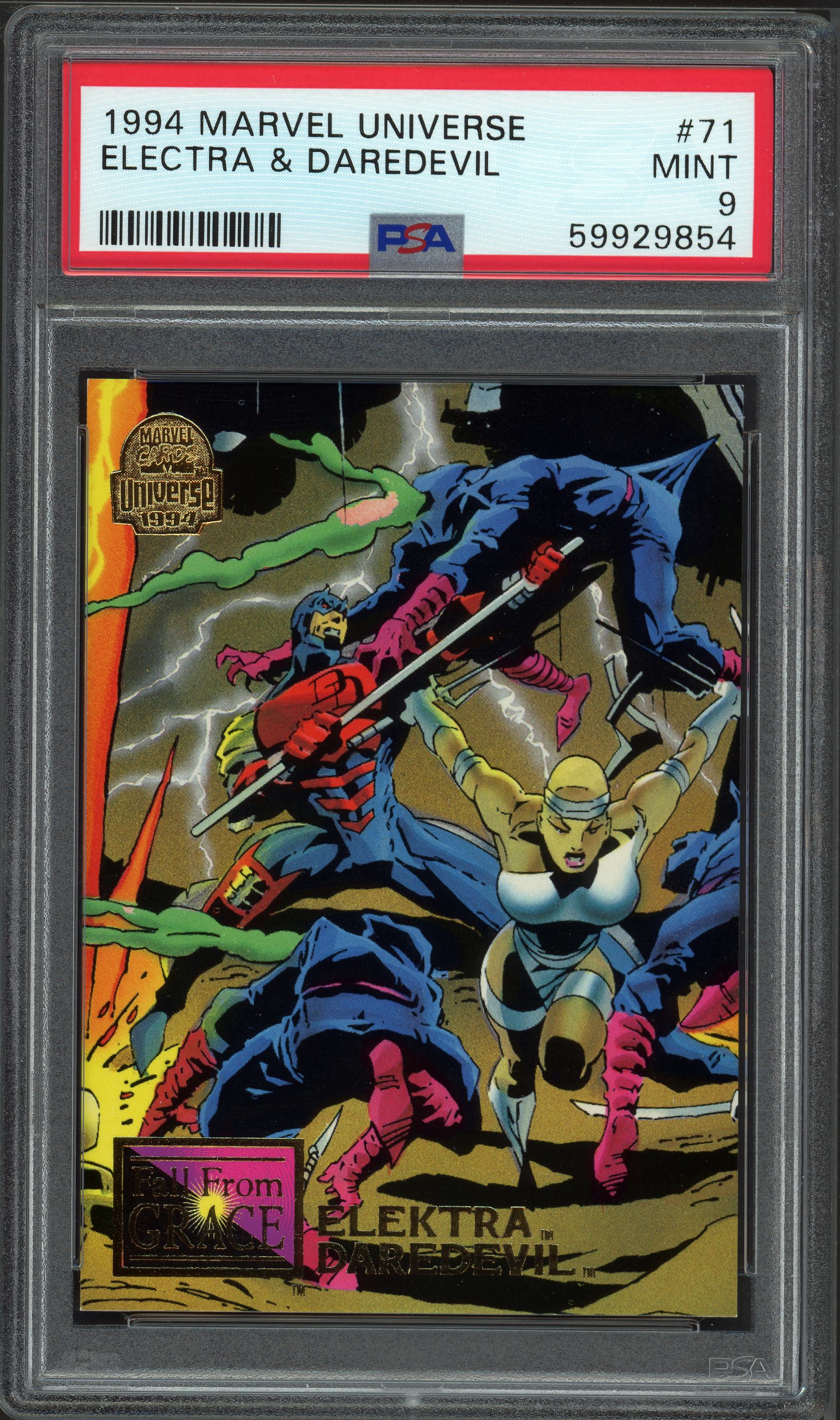 1994 Marvel Universe #71 Electra and Daredevil PSA 9